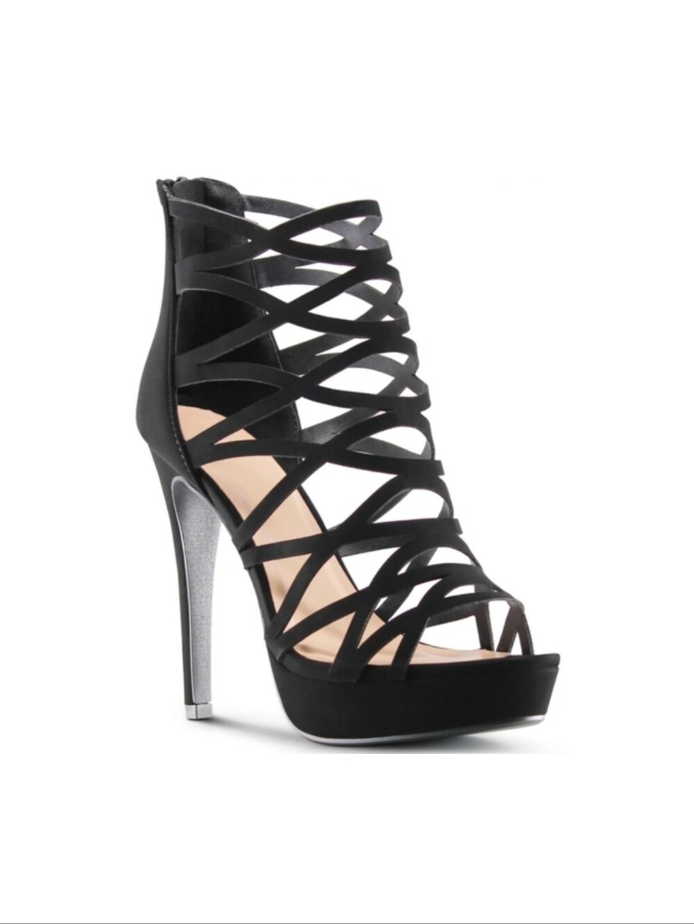 Marco Republic Alexandria Elegant Black Strappy 5-inch Heels Size 7.5